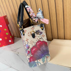 2026 New Light Luxury Commuter Tote Bag Retro Versatile Old Flower One Shoulder Hand Carry Messenger Bag High Sense Bag Woman