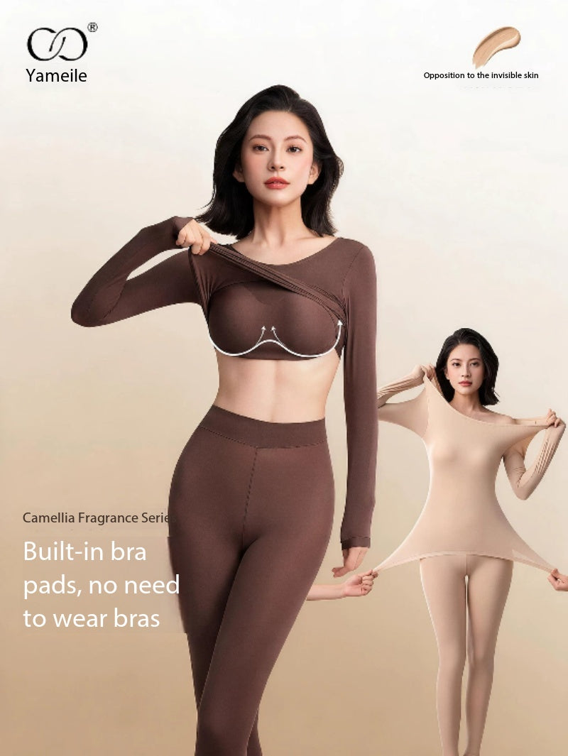Yamile thermal underwear women's autumn and winter bottoming close-fitting skin skin care constant temperature heating long johns set