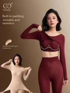 Yamile thermal underwear women's autumn and winter bottoming close-fitting skin skin care constant temperature heating long johns set