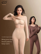 Yamile thermal underwear women's autumn and winter bottoming close-fitting skin skin care constant temperature heating long johns set