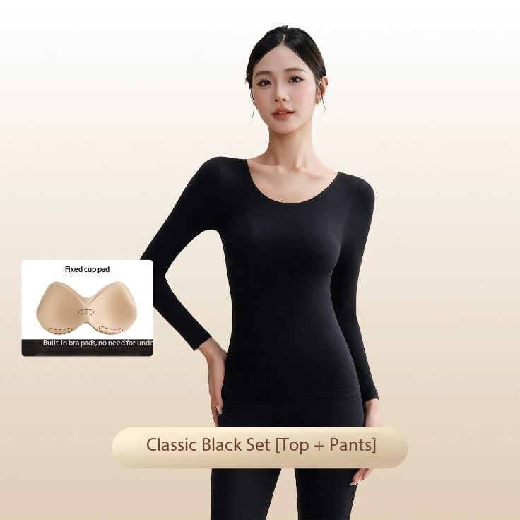 Yamile thermal underwear women's autumn and winter bottoming close-fitting skin skin care constant temperature heating long johns set