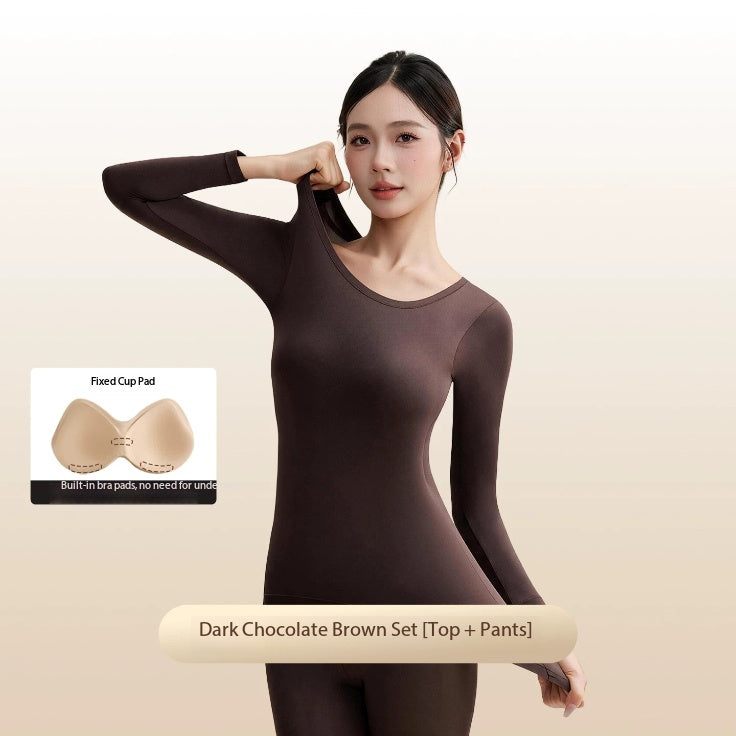 Yamile thermal underwear women's autumn and winter bottoming close-fitting skin skin care constant temperature heating long johns set