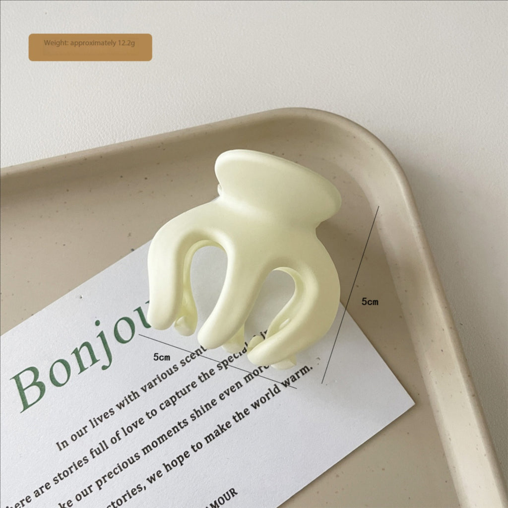 Black high ponytail fixed artifact high cranial top non-collapsing hairpin children pumpkin large back head grab clip shark clip