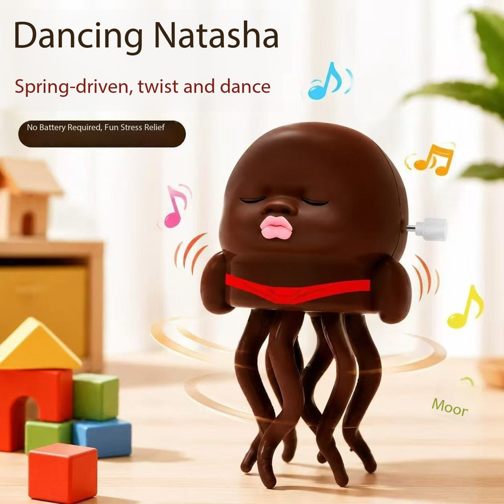 Creative trendy black doll clockwork toy dancing octopus bald squid toy novel dance to satisfy children