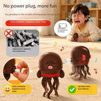 Creative trendy black doll clockwork toy dancing octopus bald squid toy novel dance to satisfy children