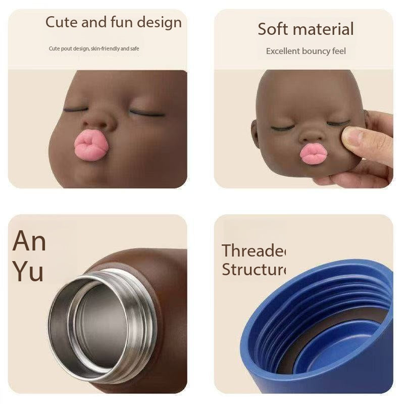 YANIS3 Natasha thermos cup funny 316 stainless steel cartoon cute fun men's and women's portable pocket cup wholesale