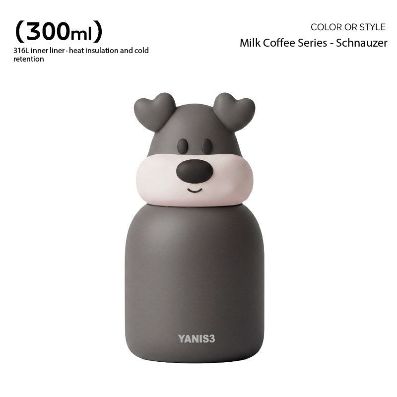 YANIS3 Natasha thermos cup funny 316 stainless steel cartoon cute fun men's and women's portable pocket cup wholesale
