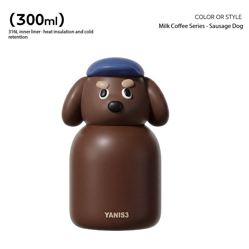YANIS3 Natasha thermos cup funny 316 stainless steel cartoon cute fun men's and women's portable pocket cup wholesale