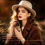 Bluetooth headset 2026 new high value, high sound quality, noise reduction and leak-proof super long battery life ear clip retro bag for women