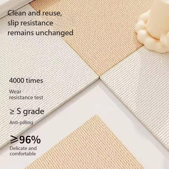 Washed glue-free self-adhesive carpet electrostatic adsorption bedroom household commercial non-marking splicing square children's pet floor mat