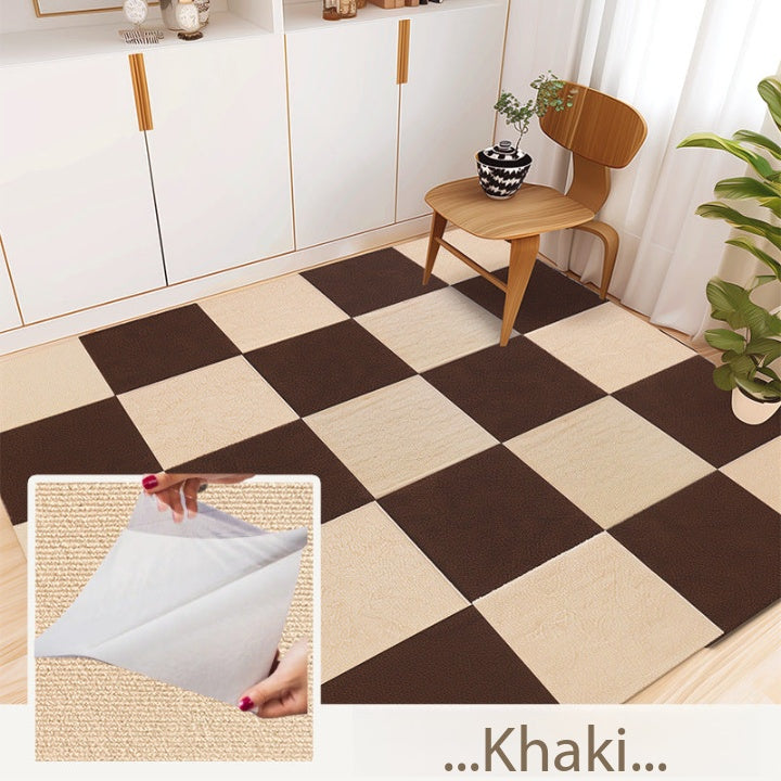 Washed glue-free self-adhesive carpet electrostatic adsorption bedroom household commercial non-marking splicing square children's pet floor mat