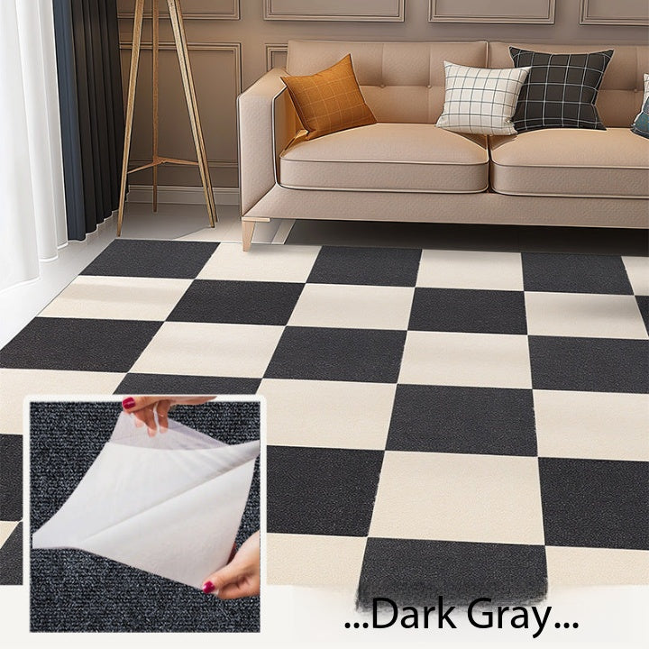 Washed glue-free self-adhesive carpet electrostatic adsorption bedroom household commercial non-marking splicing square children's pet floor mat