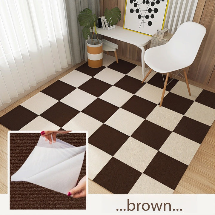 Washed glue-free self-adhesive carpet electrostatic adsorption bedroom household commercial non-marking splicing square children's pet floor mat