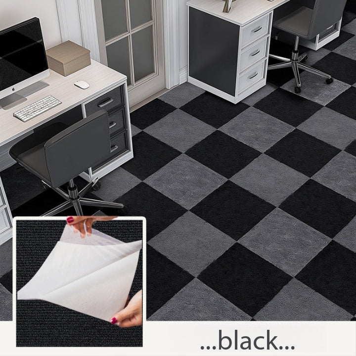 Washed glue-free self-adhesive carpet electrostatic adsorption bedroom household commercial non-marking splicing square children's pet floor mat