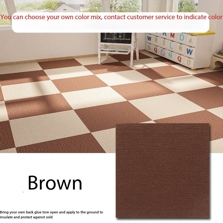 Washed glue-free self-adhesive carpet electrostatic adsorption bedroom household commercial non-marking splicing square children's pet floor mat
