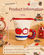 New cute cylinder foldable pencil case creative stationery student high value large capacity cute pencil case pen holder
