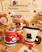 New cute cylinder foldable pencil case creative stationery student high value large capacity cute pencil case pen holder