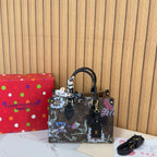 2026 New Light Luxury Commuter Tote Bag Retro Versatile Old Flower One Shoulder Hand Carry Messenger Bag High Sense Bag Woman