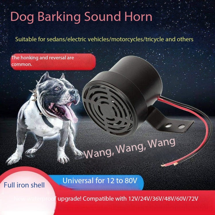 Dog Bark Sound Horn 12V-80V Universal Simulation Animal Sound Speaker For Motorcycle EV Truck