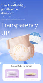 10PCS Disposable Period Panties Probiotic Blue Core Organic Cotton Menstrual High Absorption Feminine Breathable Cotton Day&Night Use Sanitary PANTIES For Women