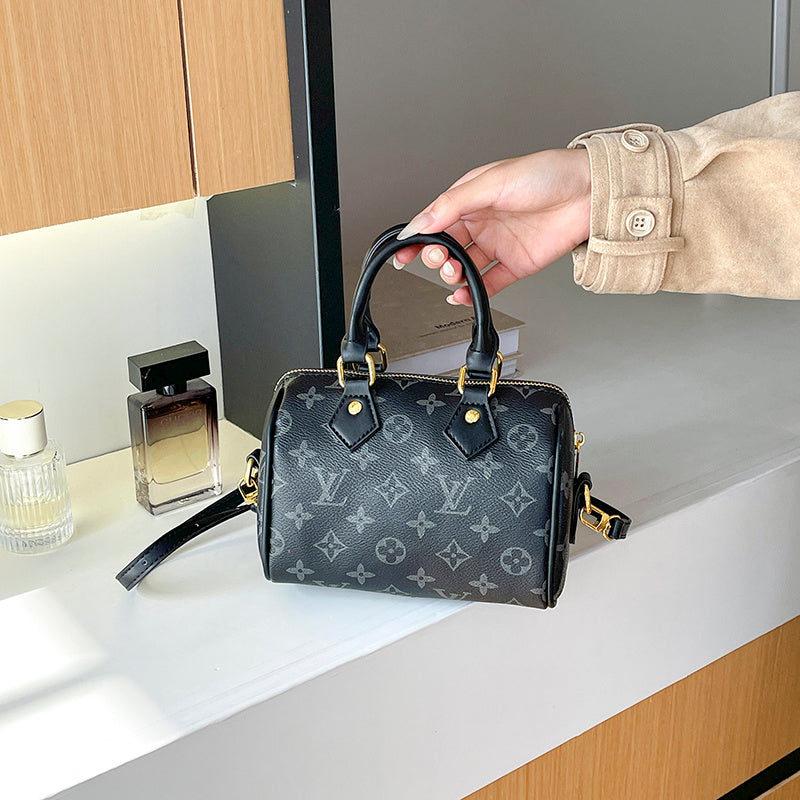Classic Old Flower Boston Pillow Bag 2026 New Fashion Printed Versatile Portable Oblique Span Shoulder Bag