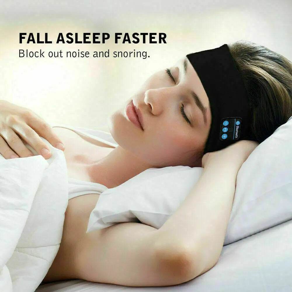 Wireless Bluetooth Earphone Sleeping Running Headband Stereo Earphones Sports Headset Music Hat With Mic Smart Phone Headphone Secondary image
