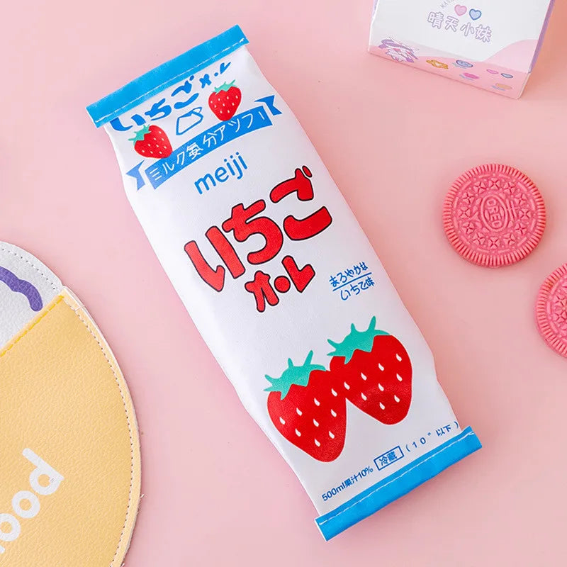 New creative simulation snack pencil case School pencil bag Multifunctional storage box Stationery bag Fun pencil bag