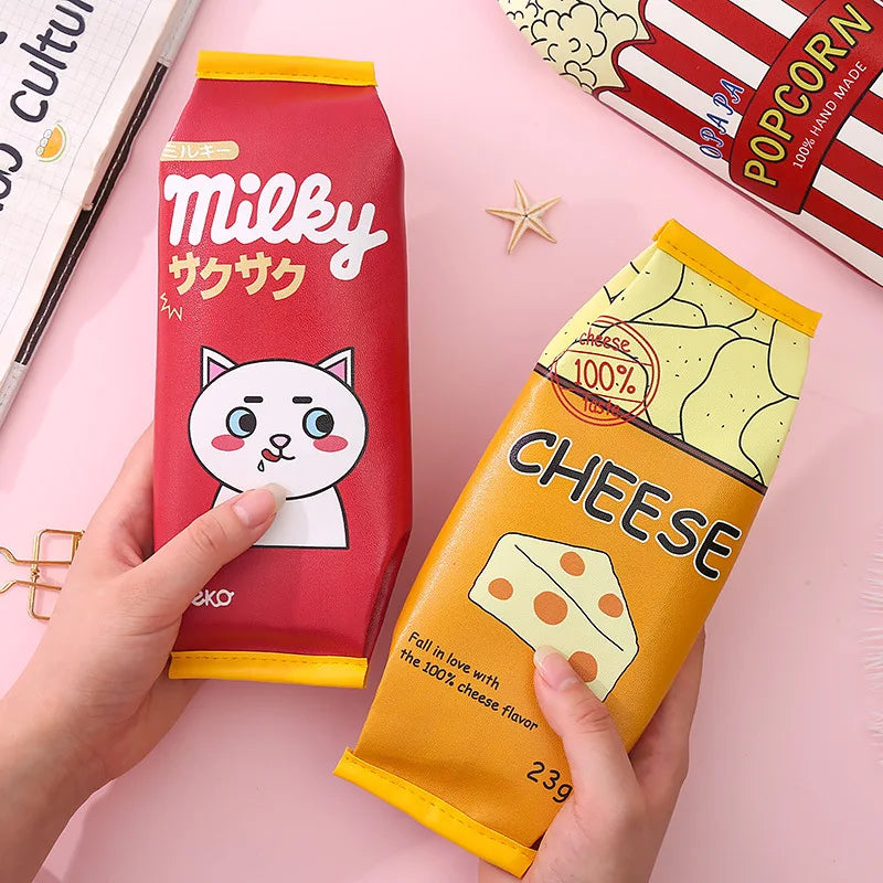 New creative simulation snack pencil case School pencil bag Multifunctional storage box Stationery bag Fun pencil bag