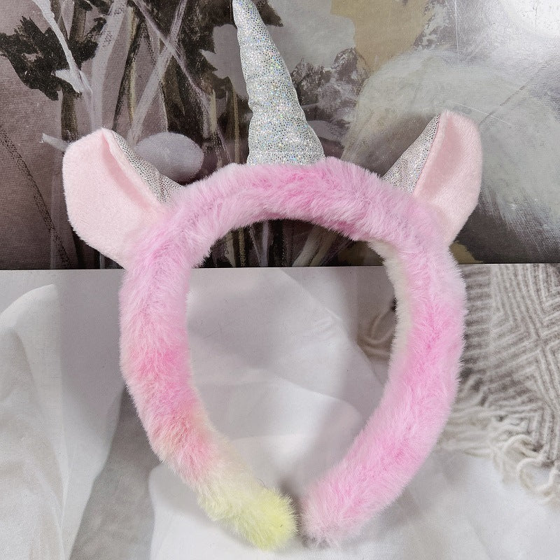 New cartoon hair band, special for face washing, Internet celebrity female tide mask, wide-sided simple hair band, pressure headband, headband.