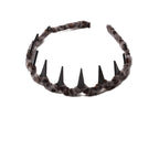 Korean version autumn and winter new leopard print with teeth wavy headband women wash face pressure hair advanced sense non-slip headband hair accessories headgear