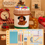 New cute cylinder foldable pencil case creative stationery student high value large capacity cute pencil case pen holder