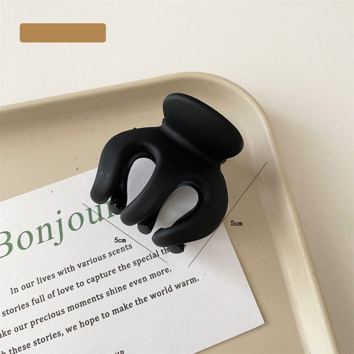 Black high ponytail fixed artifact high cranial top non-collapsing hairpin children pumpkin large back head grab clip shark clip