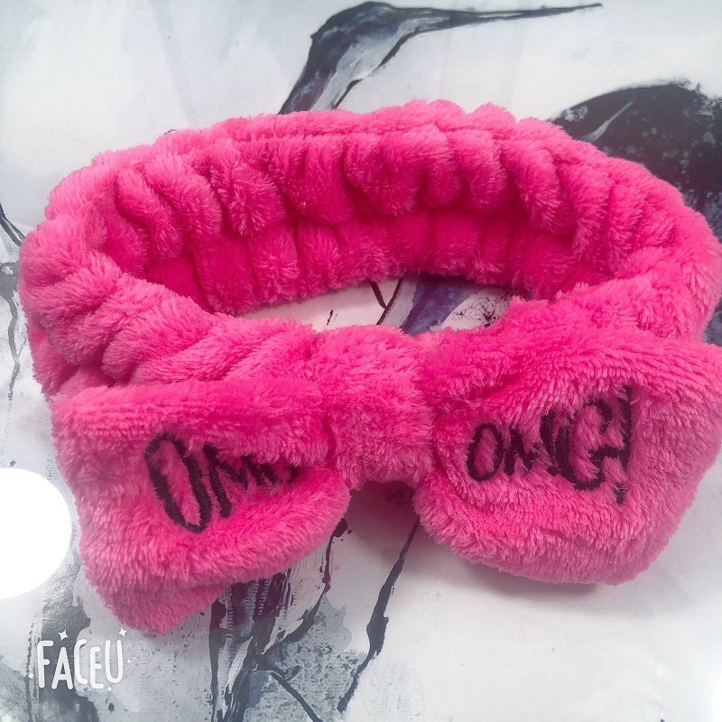New cartoon hair band, special for face washing, Internet celebrity female tide mask, wide-sided simple hair band, pressure headband, headband.