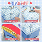 Dopamine high-value schoolbag, vertical pencil case, large-capacity boys and girls niche non-collision stationery bag, pencil bag
