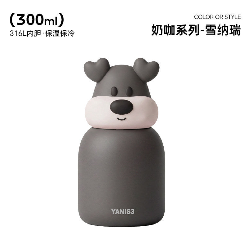 YANIS3 Natasha thermos cup funny 316 stainless steel cartoon cute fun men's and women's portable pocket cup wholesale