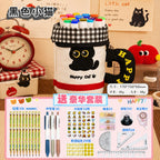 New cute cylinder foldable pencil case creative stationery student high value large capacity cute pencil case pen holder