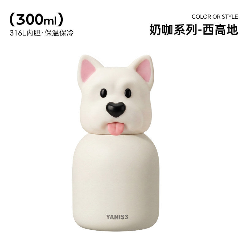 YANIS3 Natasha thermos cup funny 316 stainless steel cartoon cute fun men's and women's portable pocket cup wholesale