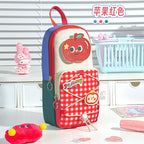Dopamine high-value schoolbag, vertical pencil case, large-capacity boys and girls niche non-collision stationery bag, pencil bag