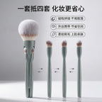 Foreign trade hot-selling new 4-in-1 magnetic suction 4 makeup brushes loose powder eyeshadow brush soft hair beauty tools wholesale