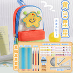 Dopamine high-value schoolbag, vertical pencil case, large-capacity boys and girls niche non-collision stationery bag, pencil bag