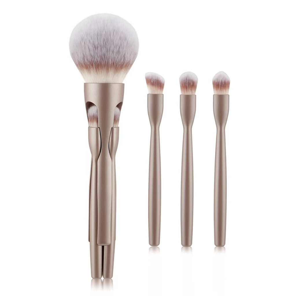 Foreign trade hot-selling new 4-in-1 magnetic suction 4 makeup brushes loose powder eyeshadow brush soft hair beauty tools wholesale