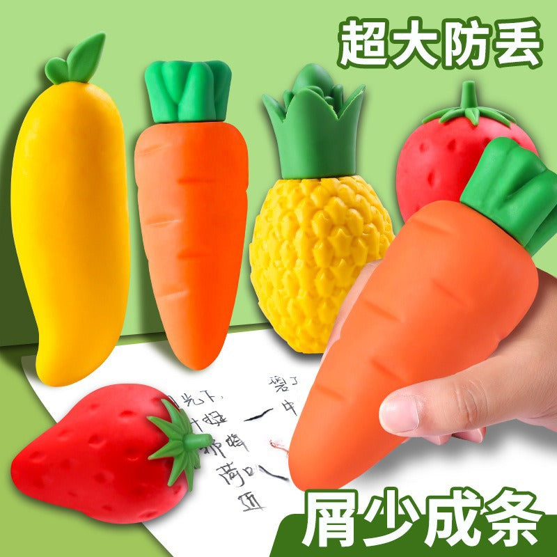 Student Creative Stationery Big Mac Fruit Eraser Kindergarten Cute Mango Strawberry Carrot Clean Eraser