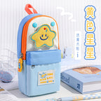 Dopamine high-value schoolbag, vertical pencil case, large-capacity boys and girls niche non-collision stationery bag, pencil bag