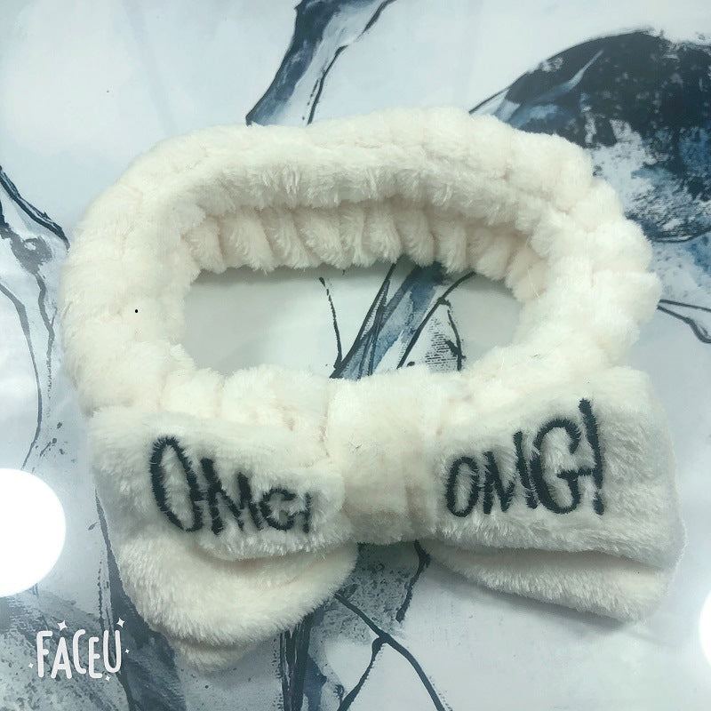 New cartoon hair band, special for face washing, Internet celebrity female tide mask, wide-sided simple hair band, pressure headband, headband.