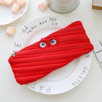 Fun zipper pencil case cute funny creative a zipper stationery bag cute large capacity pencil case storage