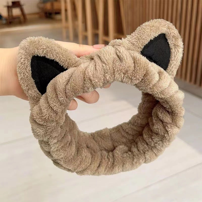 New cartoon hair band, special for face washing, Internet celebrity female tide mask, wide-sided simple hair band, pressure headband, headband.