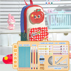 Dopamine high-value schoolbag, vertical pencil case, large-capacity boys and girls niche non-collision stationery bag, pencil bag