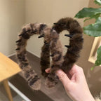 Korean version autumn and winter new leopard print with teeth wavy headband women wash face pressure hair advanced sense non-slip headband hair accessories headgear