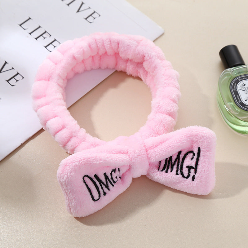 New cartoon hair band, special for face washing, Internet celebrity female tide mask, wide-sided simple hair band, pressure headband, headband.