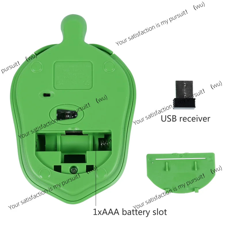 FOR Green Turtle 2.4G Wired/wireless Mouse Mute Button 1600DPI Auto Sleep Mini Office Mouse Suitable for Computers Laptops